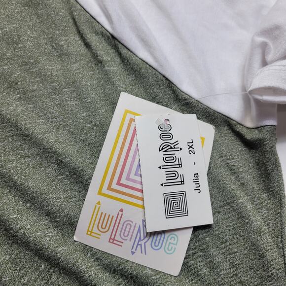 Lularoe Julia Knee Length Dress Size 2XL Minimalist Classic Feminine Resort Wear - Picture 4 of 9